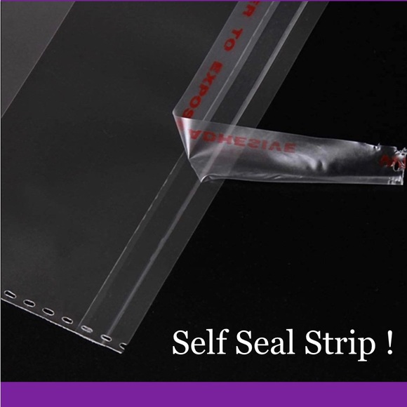 25ct 13-1/2x17” Crystal Clear Self Seal Bags W/ Free Stickers 📕🆕📕Ex-Large - Picture 7 of 8